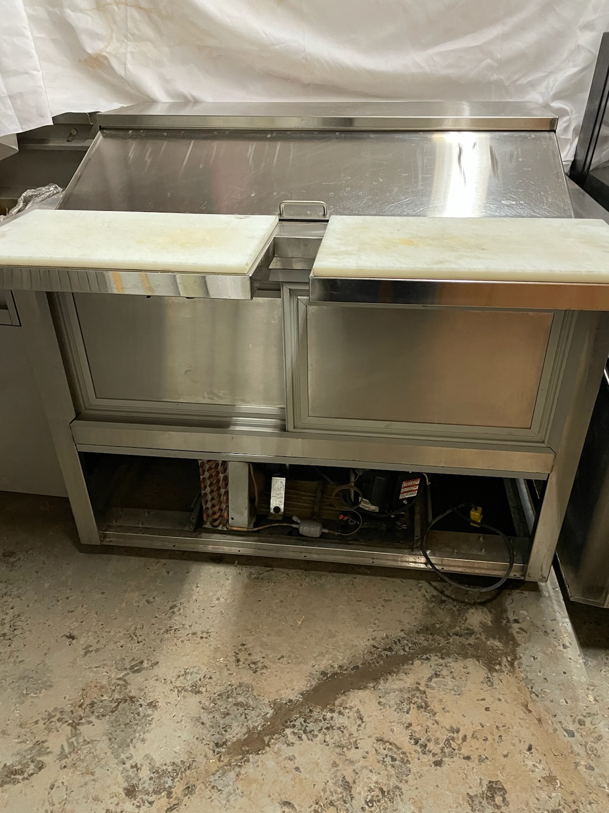 used three compartment steam table