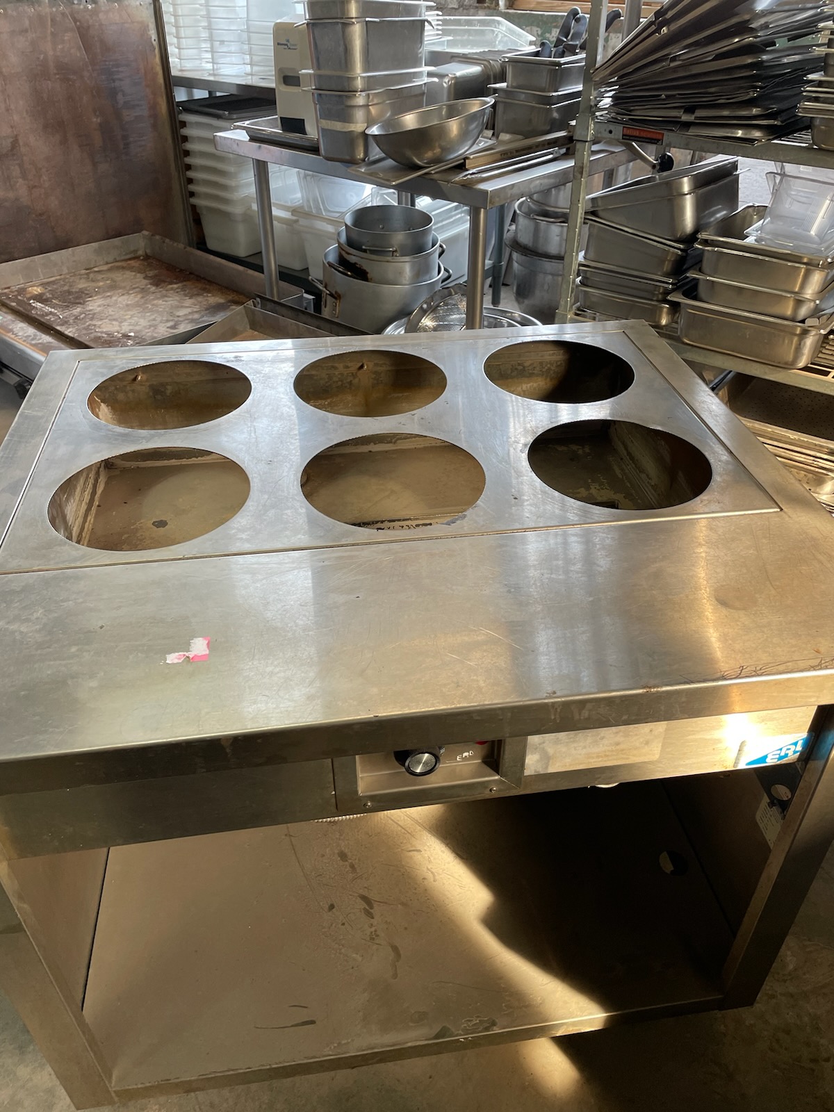 used three compartment steam table