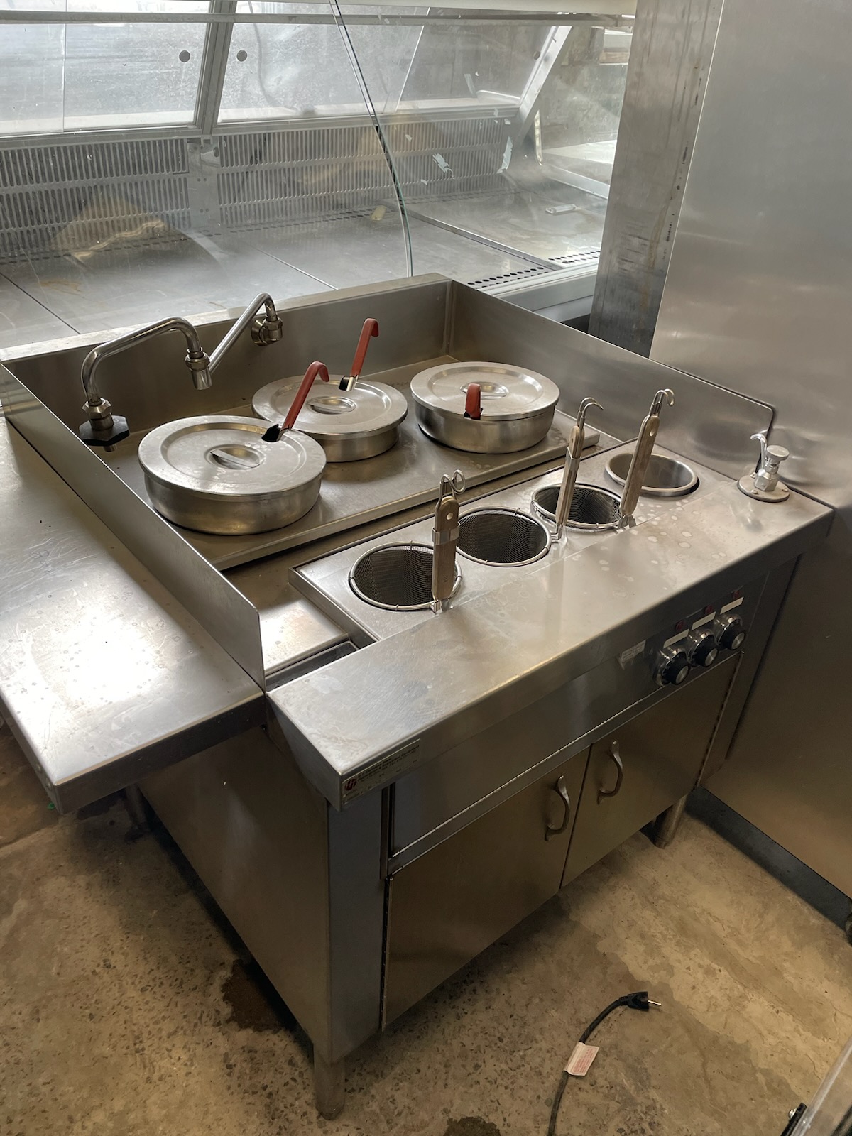 used three compartment steam table