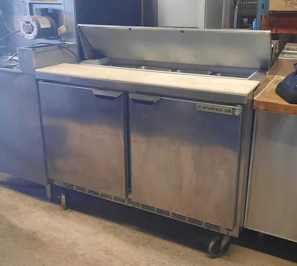 used three compartment steam table
